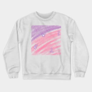 Pink Marron watercolor glitter sparkle art Crewneck Sweatshirt